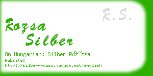 rozsa silber business card